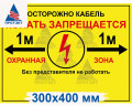 Табличка металлическая 0,8 мм «Осторожно кабель, копать запрещается»