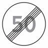 Дорожный знак 3.25 Конец ограничения максимальной скорости (D=700) Тип А